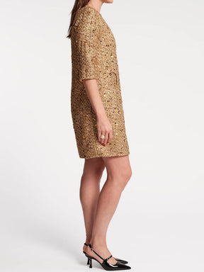 Sequined Straight-fitted Midi Dress