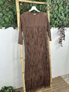 Tassel Elegant Three-quarter Sleeve Cake Dress