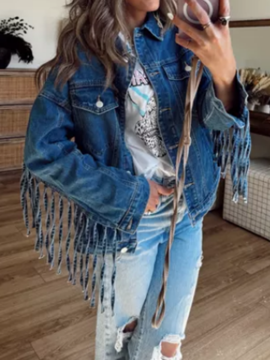 Chill Fringed Denim Jacket