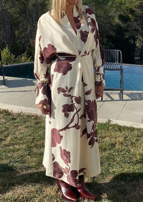 Chic Oversized Floral Maxi Dress
