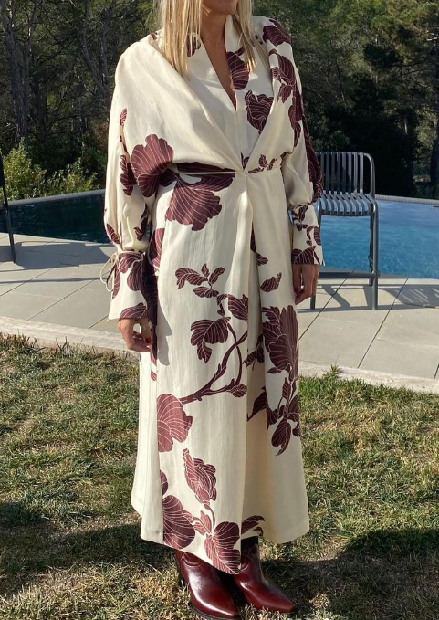 Chic Oversized Floral Maxi Dress