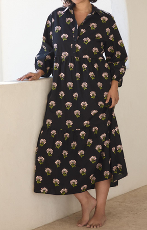 Spring Floral Shirt Dress