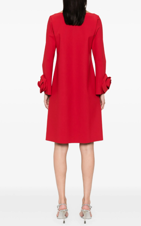 The Demure H-line Dress With Flower