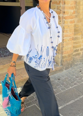 Embroidered Comfortable Summer Top
