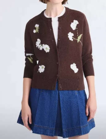 The Chic Knit Flower Cardigan