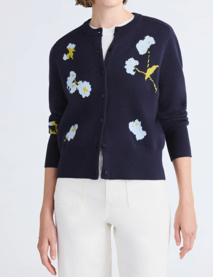 The Chic Knit Flower Cardigan