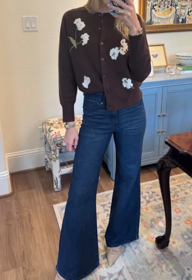 The Chic Knit Flower Cardigan