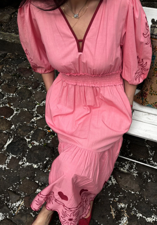 Pink Comfy Loose Dress