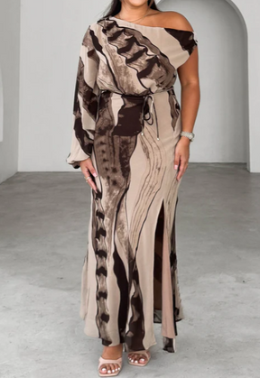 Elegant Printed Occasion Dress