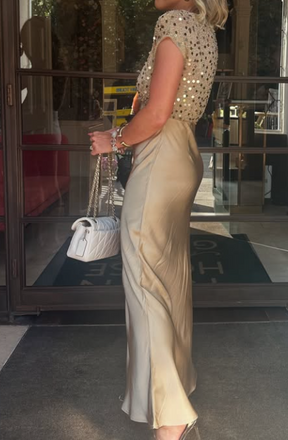 The Gold Sequin Occasion Dress