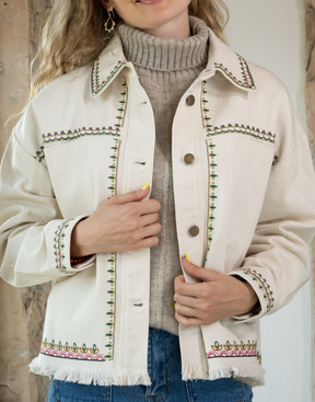 Fab Embroidered Fringed Jacket