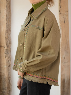 Fab Embroidered Fringed Jacket