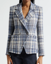 Chic Plaid Tweed Blazer