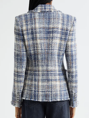 Chic Plaid Tweed Blazer