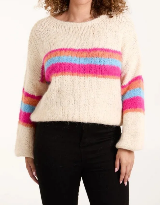 Comfy Rainbow Stripe Sweater