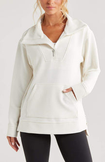 Half Zip Closure Sweatshirt