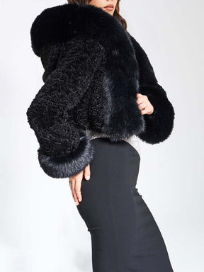 Cropped Faux Fur Jacket