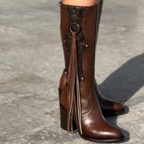 Fringed Leather Boots