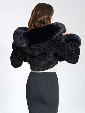 Cropped Faux Fur Jacket