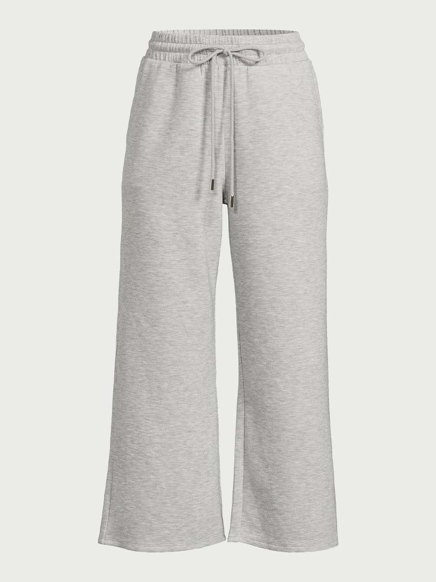 V-Neck Sweatshirt Cropped Lounge Pants Sets