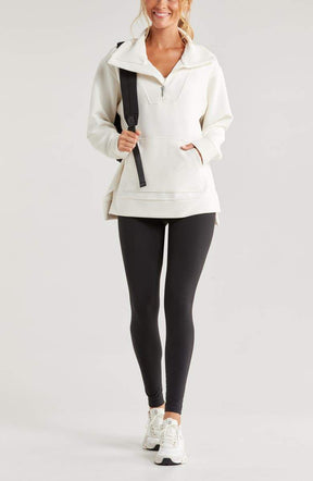 Half Zip Closure Sweatshirt