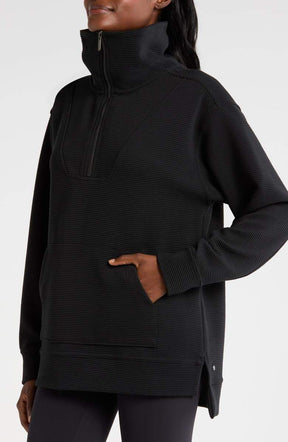 Half Zip Closure Sweatshirt