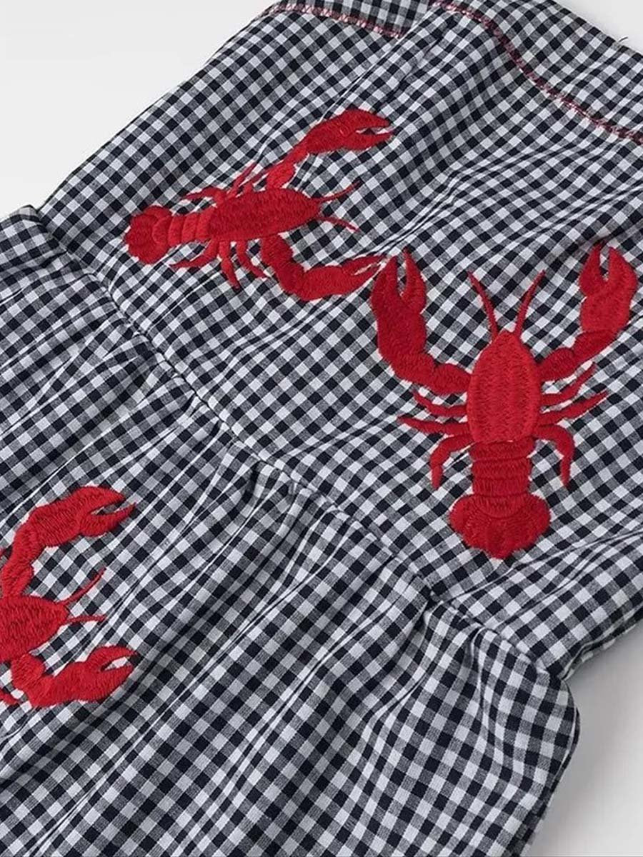 Lobster Embroidered Dress