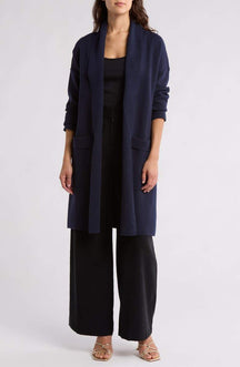 Open Front Long Cardigan