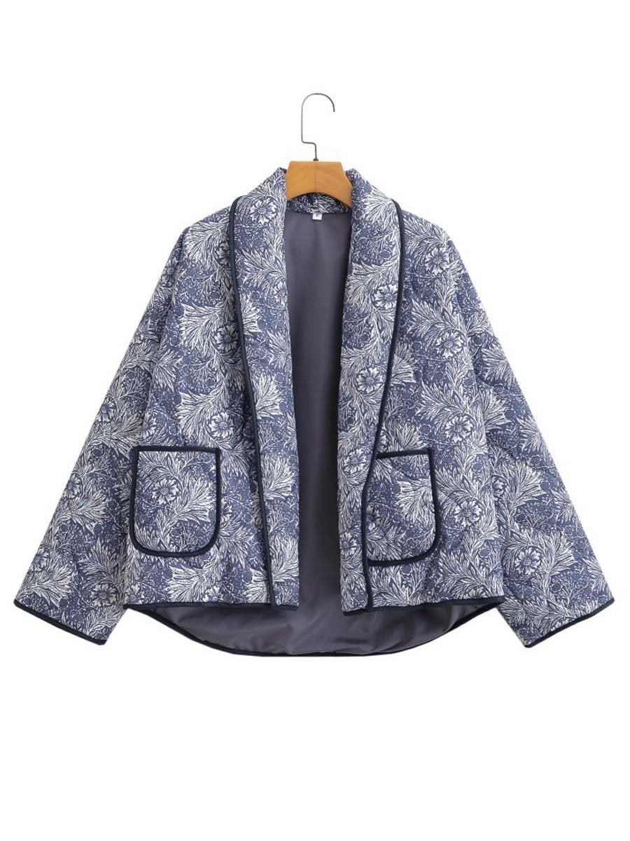 Floral Print Quilted Jacket