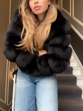 Black Faux Fur Jacket