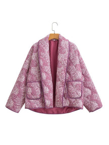 Floral Print Quilted Jacket