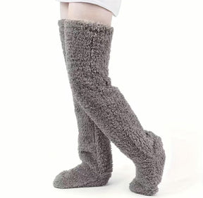 Thickened Leg Warmers Knee Pads Open Toe Socks