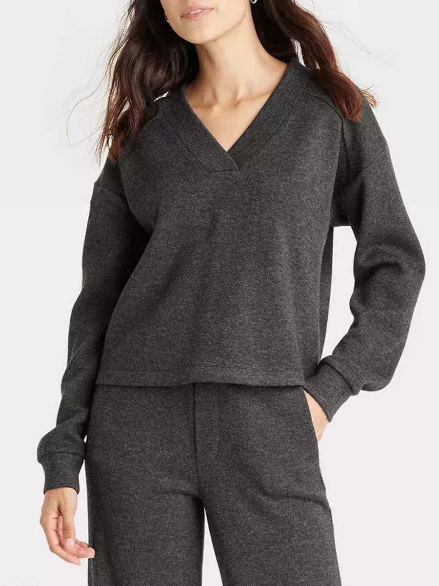 Drop Shoulders Sweatshirt Sets