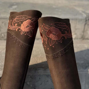 Embroidery High Boots