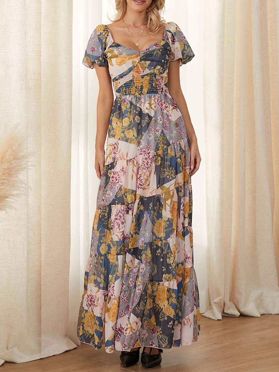 Flowy Smocked Maxi Dress