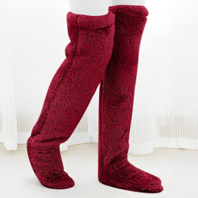 Thickened Leg Warmers Knee Pads Open Toe Socks