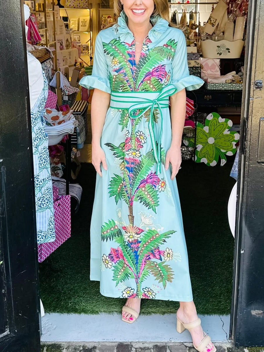 Ruffle Sleeves Dress