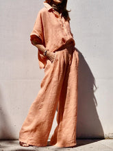 Casual Linen Loose Peach 2pc Set