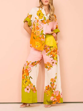 Multi Color Silas Shirt And Pant Set